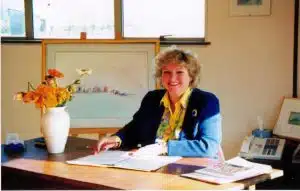 francoise nicoloff at her desk in sydney australia