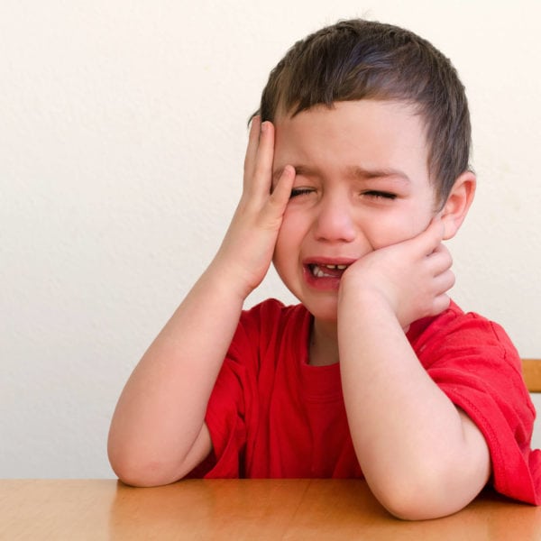 sensory meltdown little boy crying upset